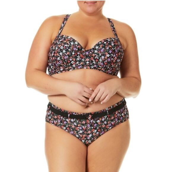 Women's Plus Printed Floral Bikini Swimsuit Bathing Suit Size XL (16W/18W) - Picture 7 of 7